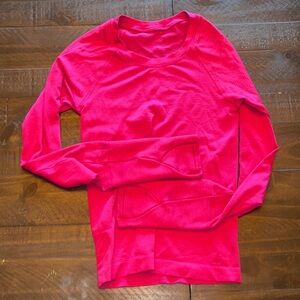lululemon athletica Pink Long Sleeve Top swiftly tech race length